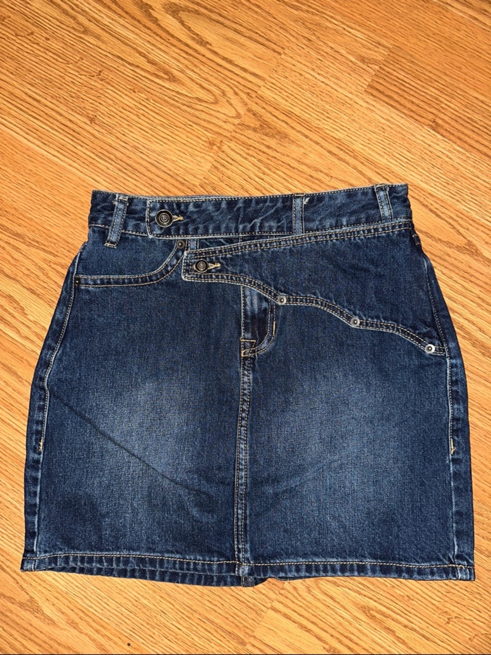 High Rise Denim Skirt